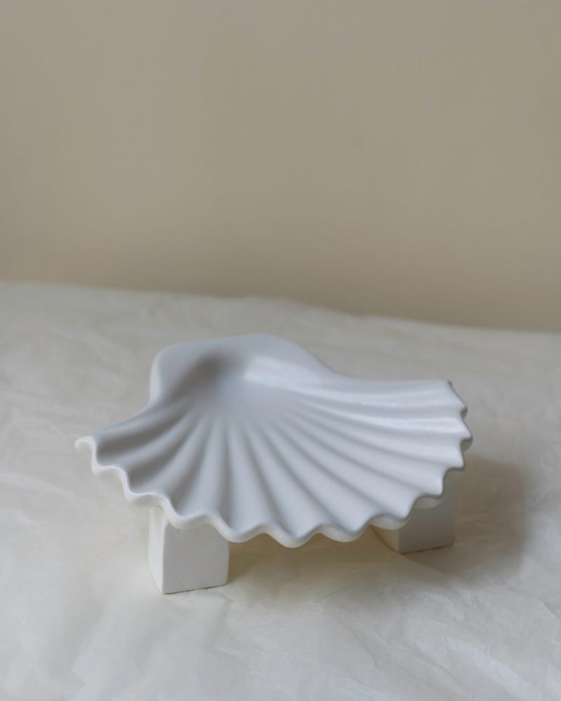 White Seashell Plate