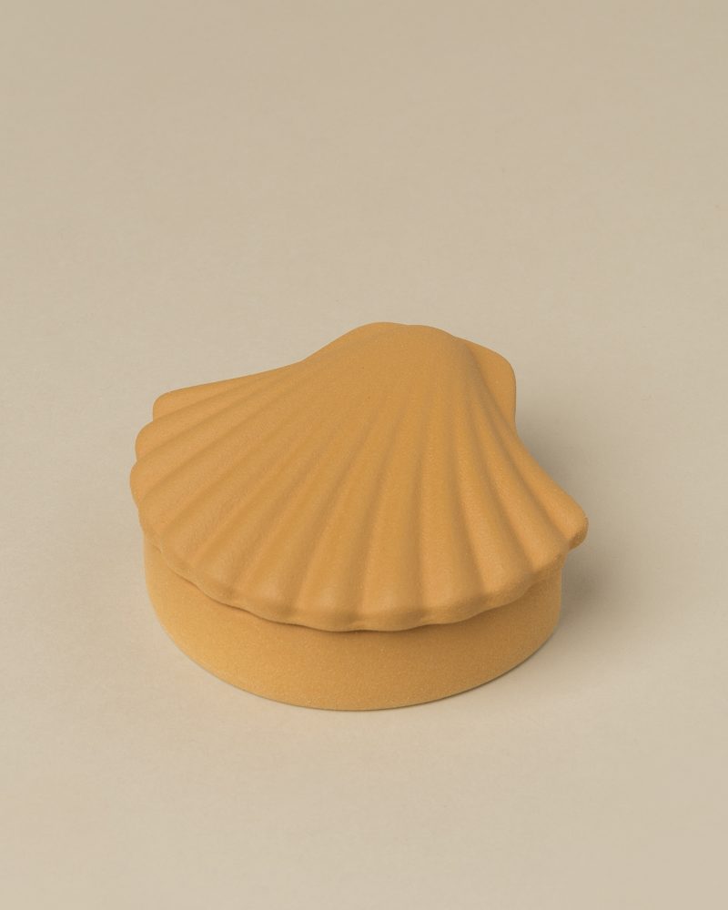 Dark Ocre Seashell Box