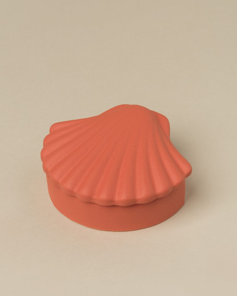 Red Orange Seashell Box